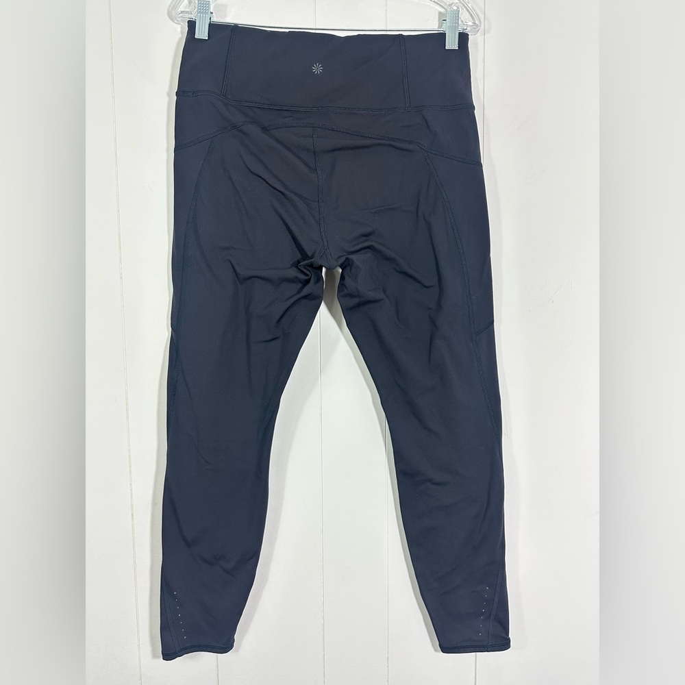 Athleta Leggings Sz L Women’s Black Rainier Tight Pockets Running Fleece - Picture 5 of 12